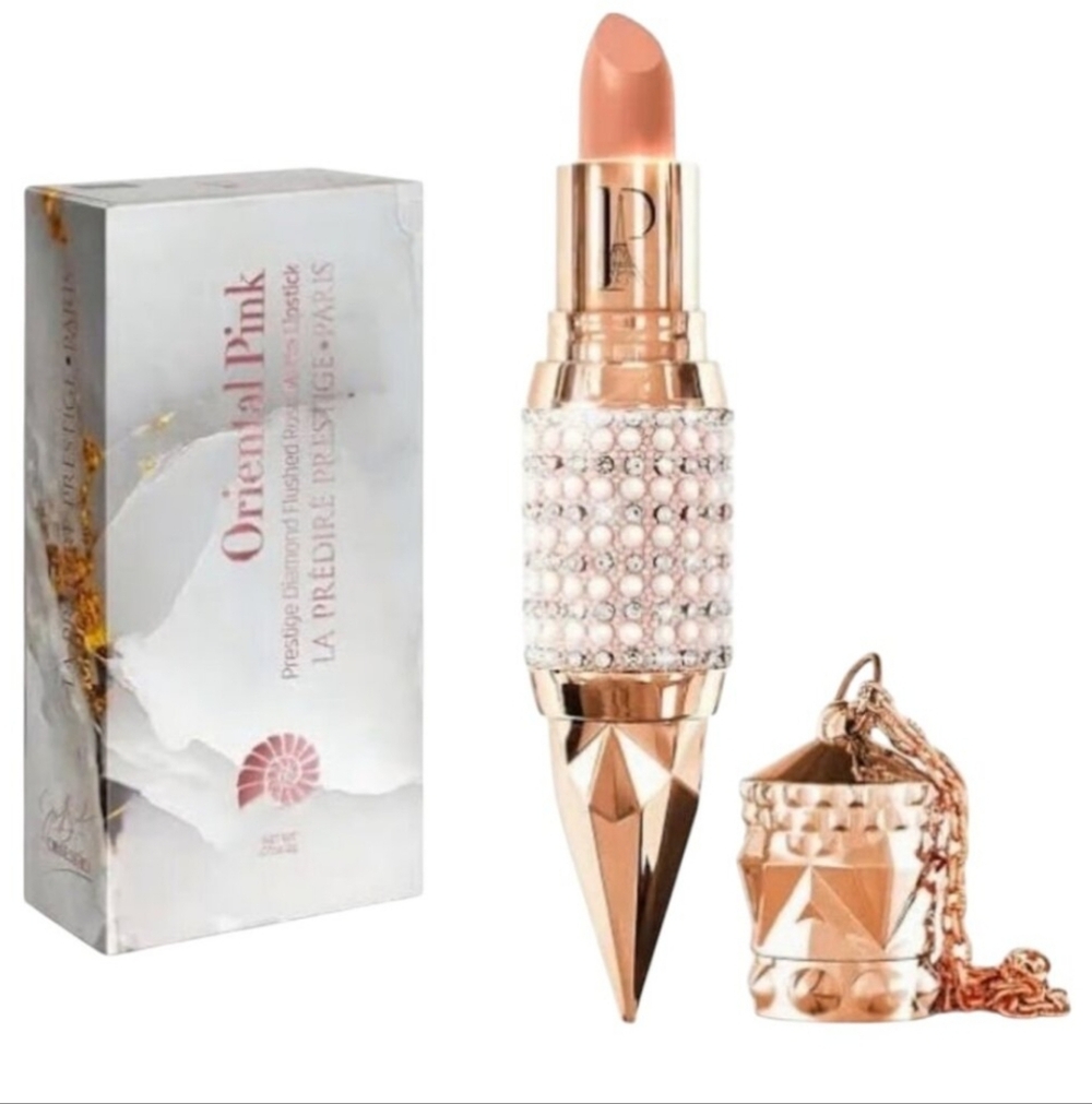Predire Paris La Prestige Diamond Oriental Pink Flushed Rose Matte Lipstick NIB
